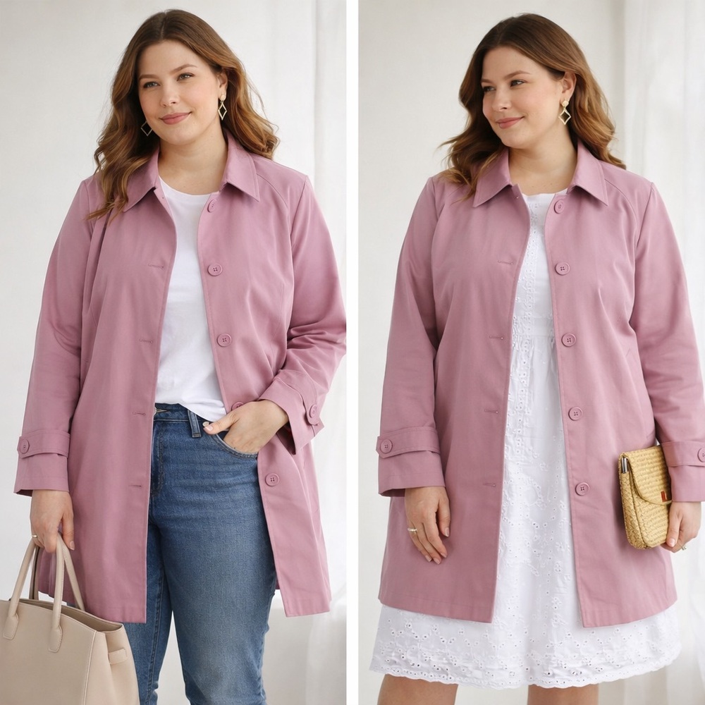 Draper James Pink Trench Coat NWT